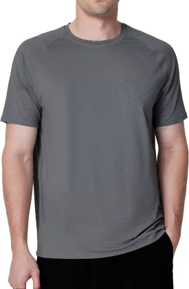 Men's UPF 50  Swim Shirts, Sun Protection Short Sleeve Rash Guard, Quick Dry T-Shirt for Fishing and Surfing