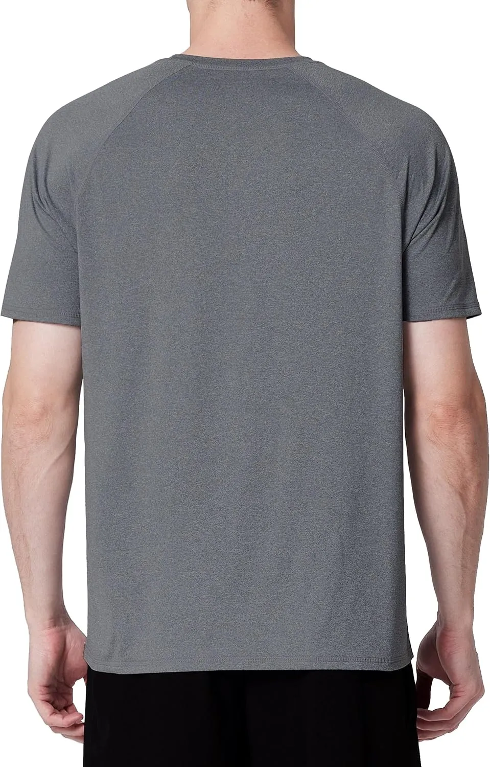 Men's UPF 50  Swim Shirts, Sun Protection Short Sleeve Rash Guard, Quick Dry T-Shirt for Fishing and Surfing