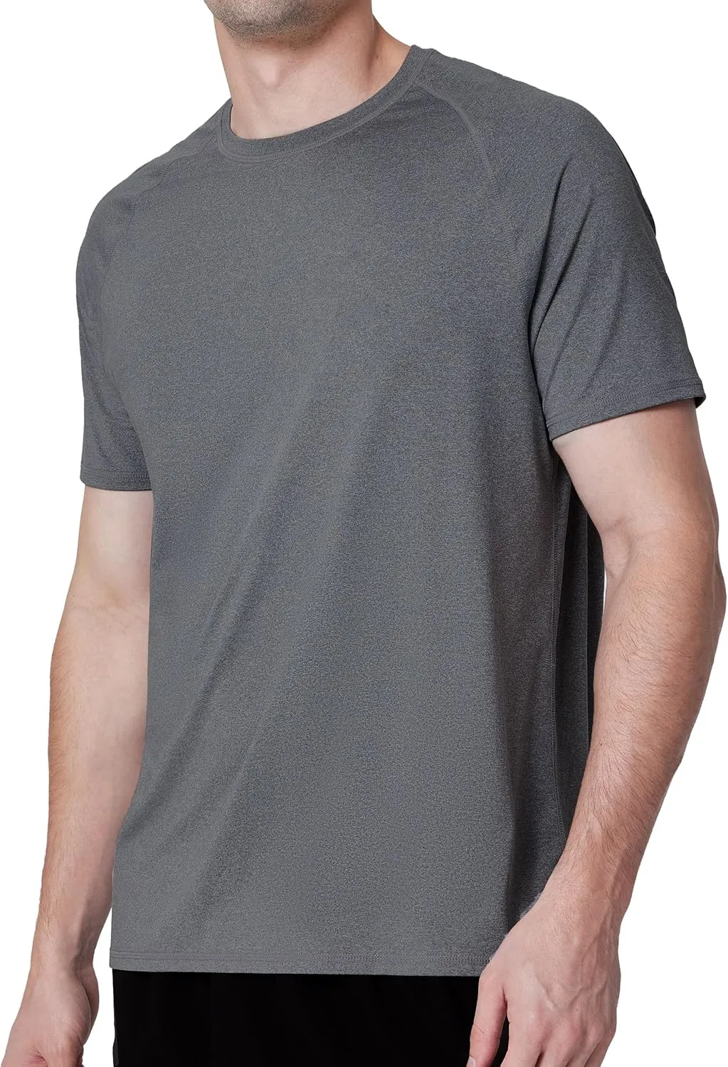 Men's UPF 50  Swim Shirts, Sun Protection Short Sleeve Rash Guard, Quick Dry T-Shirt for Fishing and Surfing