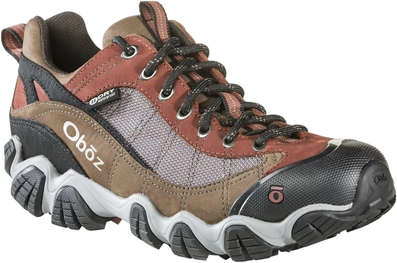 Oboz Men's Firebrand Ii Low B-Dry Waterproof Hiking Shoes, Wide Earth 13