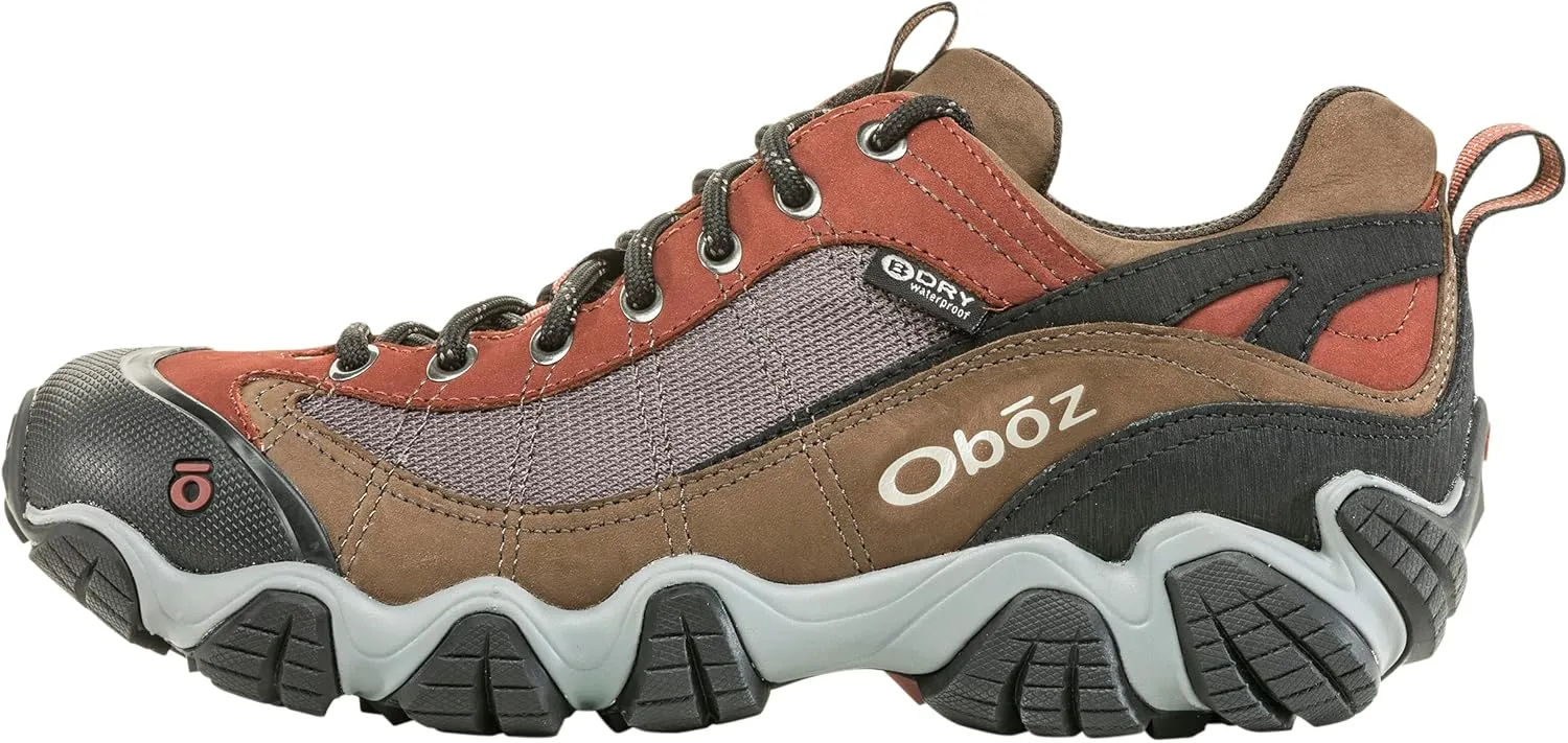 Oboz Men's Firebrand Ii Low B-Dry Waterproof Hiking Shoes, Wide Earth 13