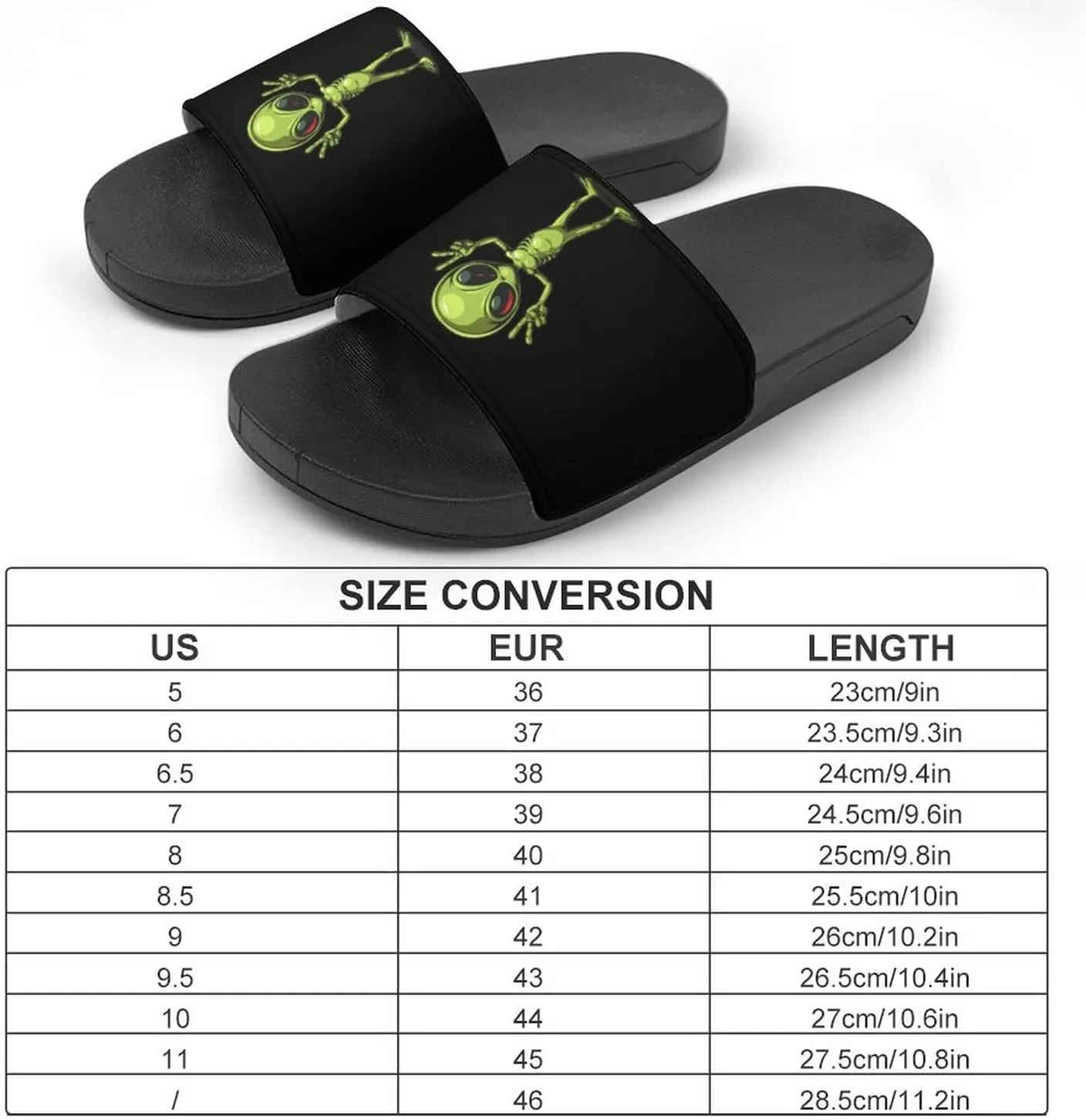 Peace Alien PVC Home Slippers Non-Slip Shower Shoes Casual Bathroom Slippers for Women Men