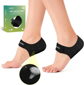 Plantar Fasciitis Gel Heel Protectors - Welnove Heel Cups for Women Men Heels Spur Pain Relief - Heel Inserts Pads for Achilles Tendonitis Dry Cracked Heel Support Cushion(W 9.5-13 / M 8.5-14)