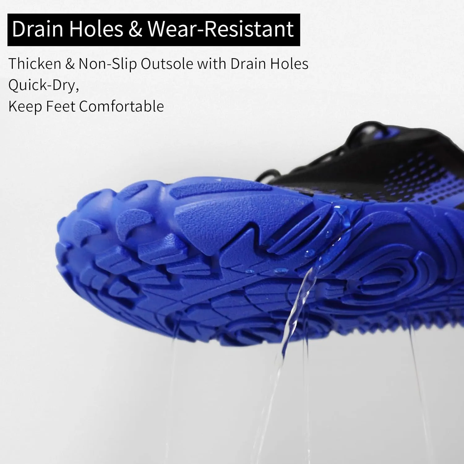 Queday Water Shoes for Women Men Quick Dry Barefoot Shoes Athletic Lightweight Sports Aqua Socks Outdoor Swim Fishing Hiking Diving Surf Walking Kayaking