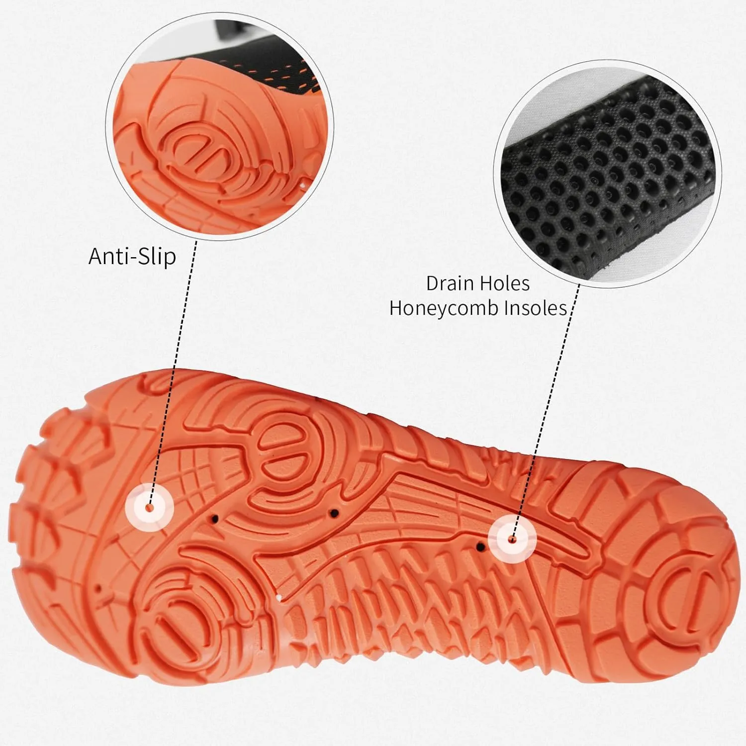 Queday Water Shoes for Women Men Quick Dry Barefoot Shoes Athletic Lightweight Sports Aqua Socks Outdoor Swim Fishing Hiking Diving Surf Walking Kayaking