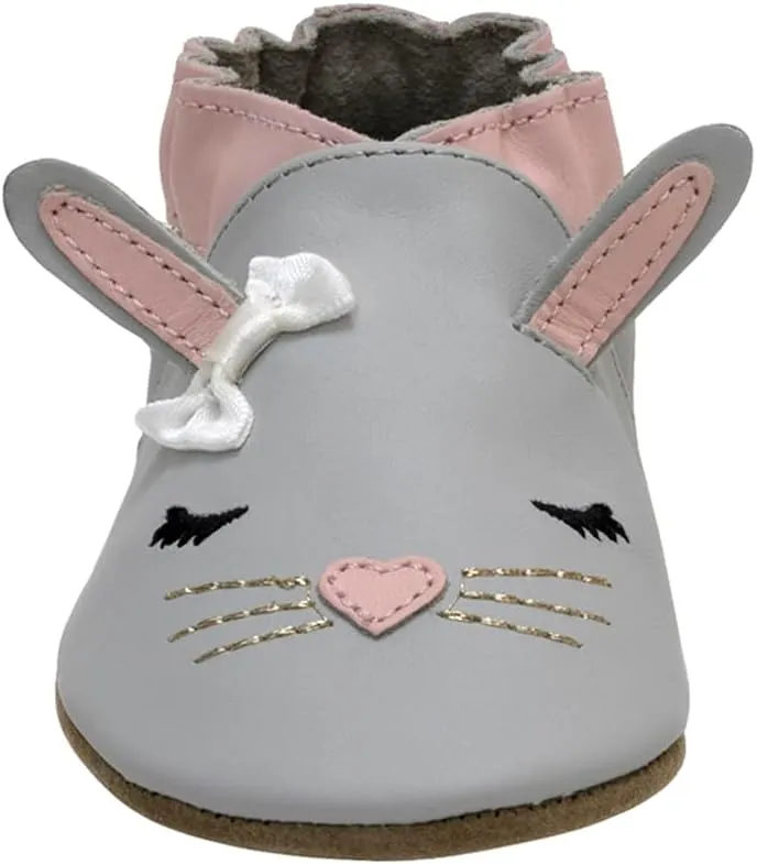 Robeez Baby Girls and Unisex Soft Soles Slip-Resistant Crib Shoes Slippers for Infant and Toddler, 0-24 Months