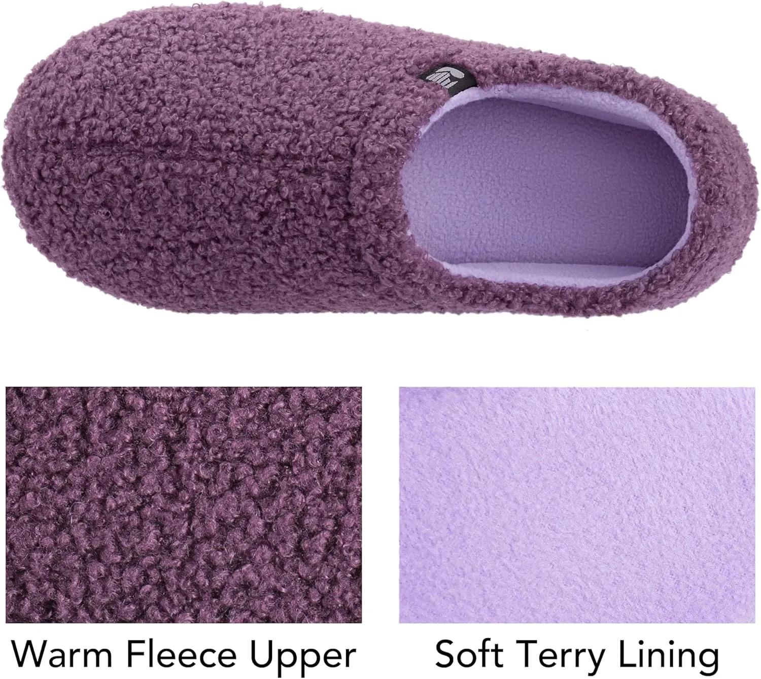 RockDove Women's Teddy Fleece Closed Back Indoor Slipper