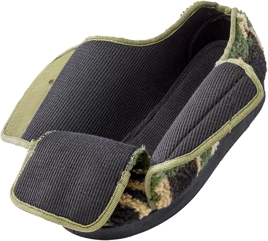 Silverts Diabetic Slippers for Men | Extra-Wide Non-Slip Comfortable Shoes for Elderly, Swelling, Sensitive Feet