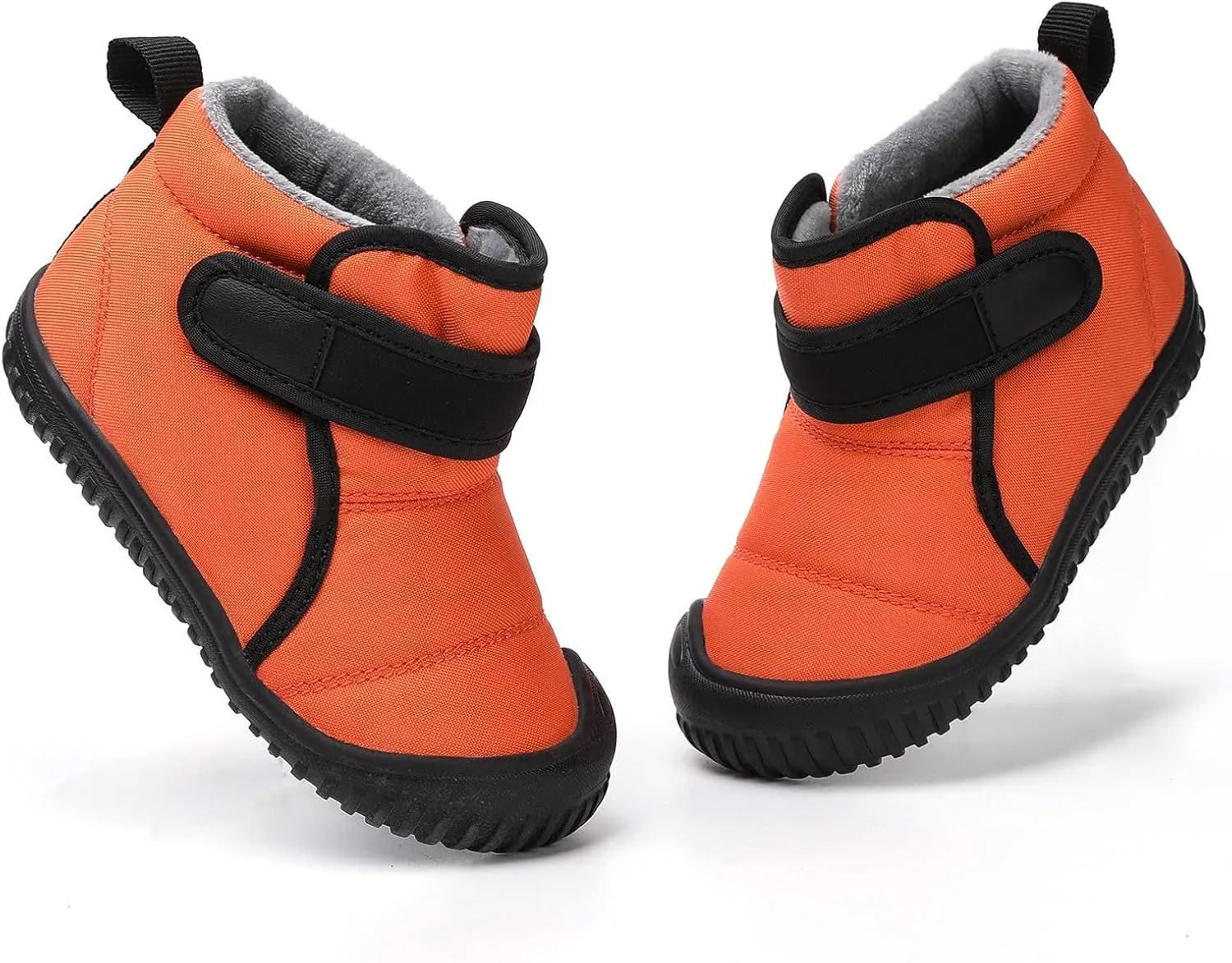 Snow Boots for Kids Insulated Snow Boot Boys Girls Ankle Booties Kids Boots Outdoor Winter Boots with Hook and Loop