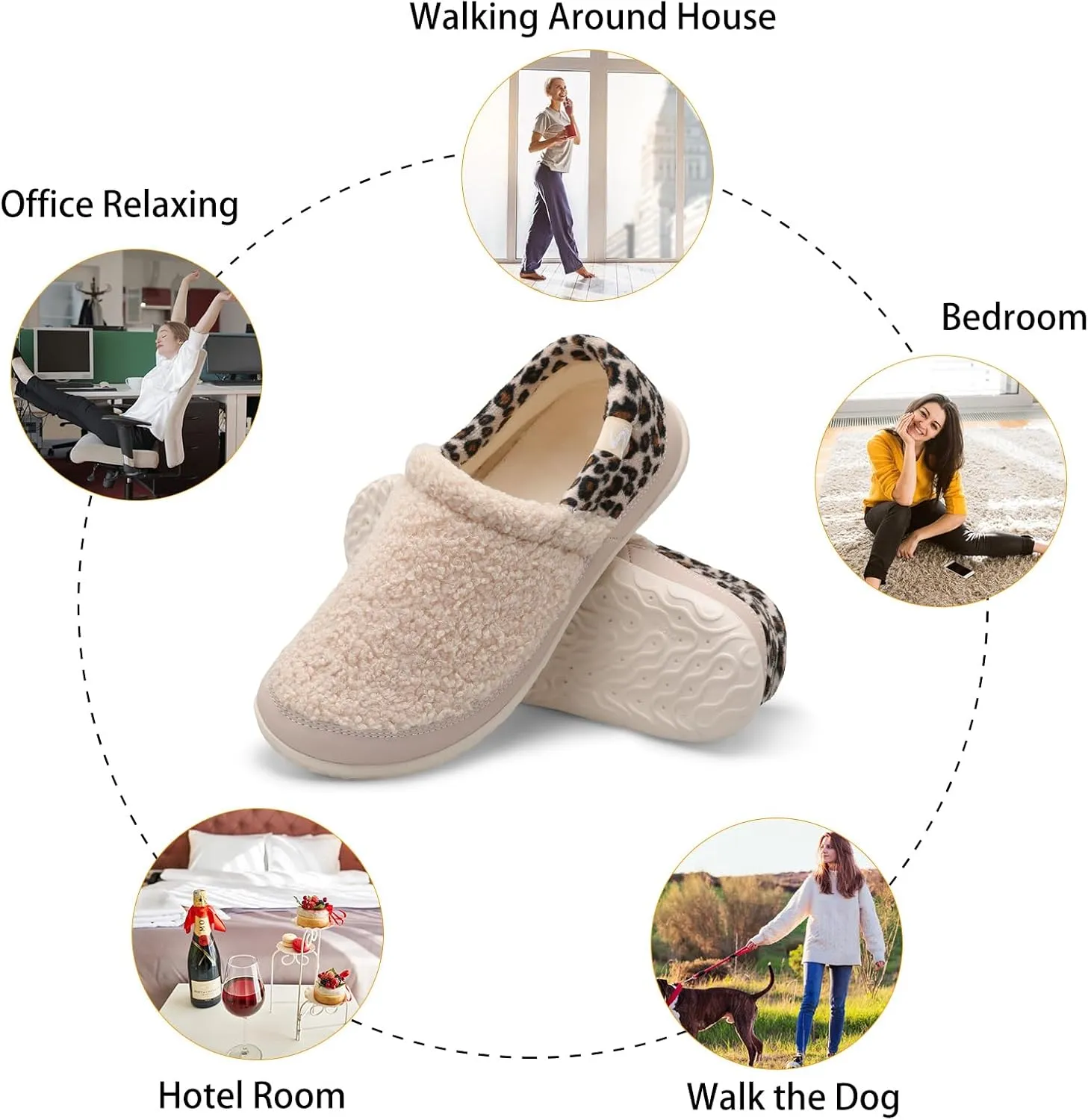 Spesoul Cozy House Slippers for Women Men Fuzzy Indoor House Shoes Warm Home Slipper Socks Outdoor Moccasin Slippers Sneakers Closed Back Lightweight Barefoot for Bedroom Office Travel