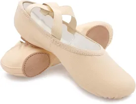 Stretch Canvas Split Sole Ballet Shoes for Adults, Women, Men (Light Pink, US Footwear Size System, Adult, Women, Numeric, Narrow, 5.5)