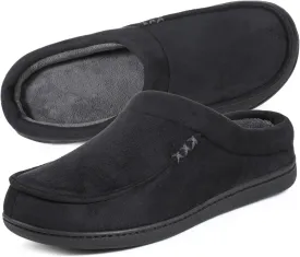 ULTRAIDEAS Men's Nealon Moccasin Clog Slipper, Slip on Indoor/Outdoor House Shoes