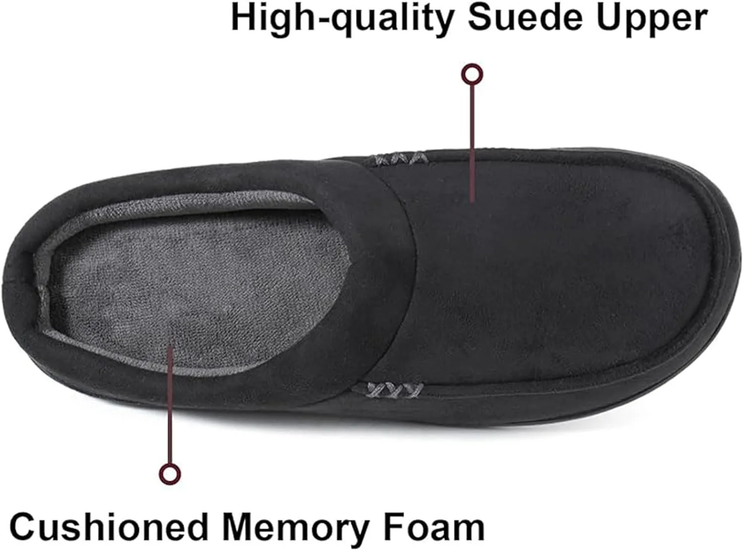 ULTRAIDEAS Men's Nealon Moccasin Clog Slipper, Slip on Indoor/Outdoor House Shoes