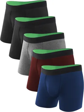 Washable Incontinence Underwear for Men Regular Absorbency Incontinence Boxer Briefs with Fly 5 Pack