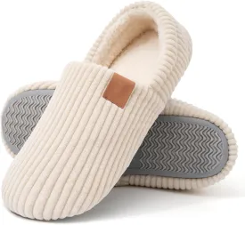 Women's Classic Soft & Fuzzy Slippers - Memory Foam, Cotton, Faux Fur - Grey - Women's Size 11 - Perfect for Christmas, Mothers Day, or Any Occasion