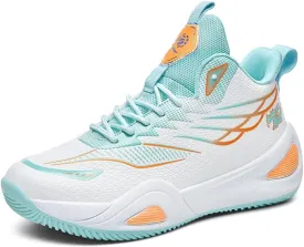 Womens Lace Up High Top Basketball Shoes Breathable Non Slip Outdoor Sneakers Cushioning Workout Shoes for Fitness Training Athletic