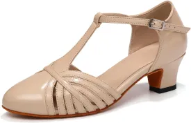 Women's Latin Dance Shoes Closed Toe Ballroom Dancing Practice Shoes CMJ-511