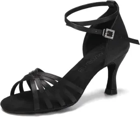Women's Latin Salsa Dance Shoes Ballroom Performance Professional Practice Dancing Shoes,Model 802QB