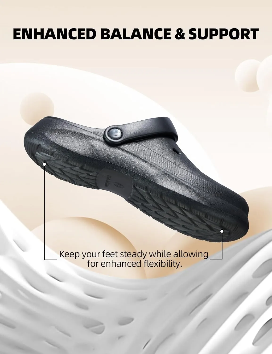 Womens Mens Garden Clogs with Arch Support Slip-On Work Shoes, Quick-Dry Water Sandals, Casual Comfortable Slippers