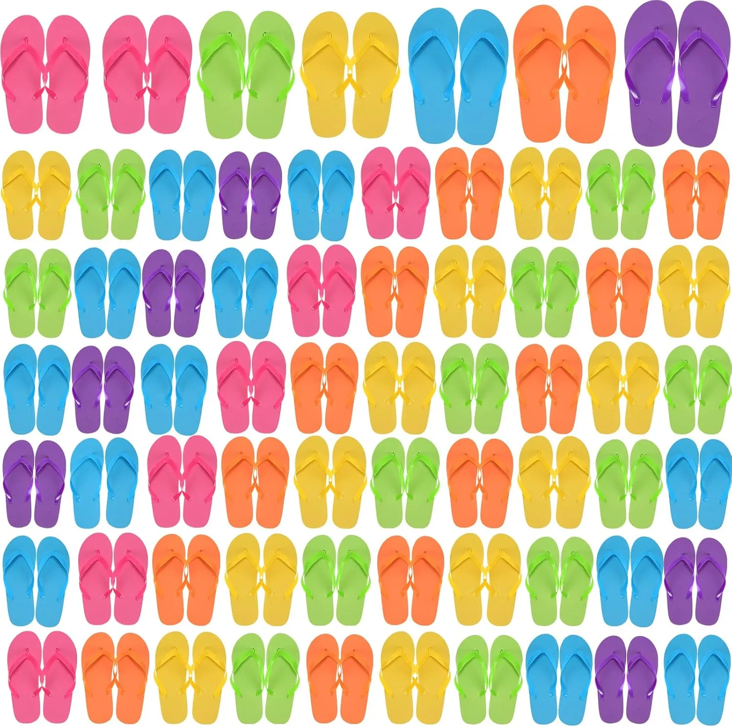 Yahenda 60 Pairs Bulk Flip Flops Arch Support, Wedding Slippers Flip Flop Sandals for Beach Men Women Pool Party 6 Colors
